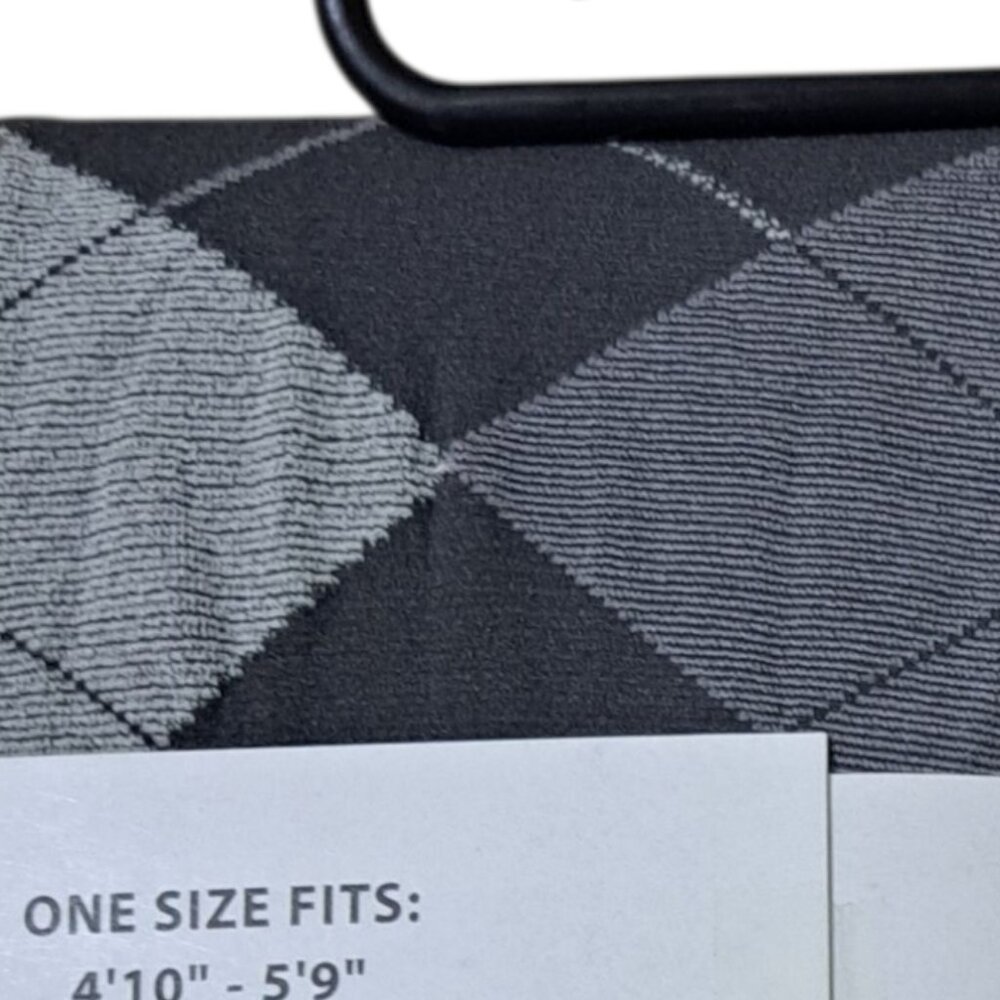 Harve Benard Women's 2 Pk Argyle Grey Black Wine Multi Color Tights OS - Picture 6 of 7